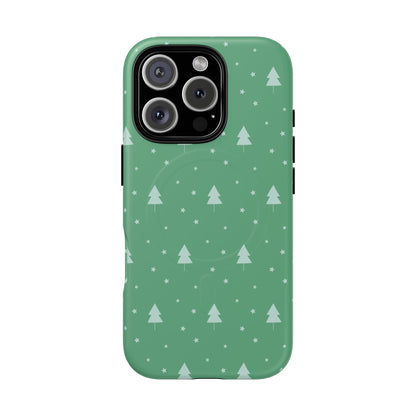 iPhone 16 Pro magsafe phone case - Retro Christmas Tree Pattern
