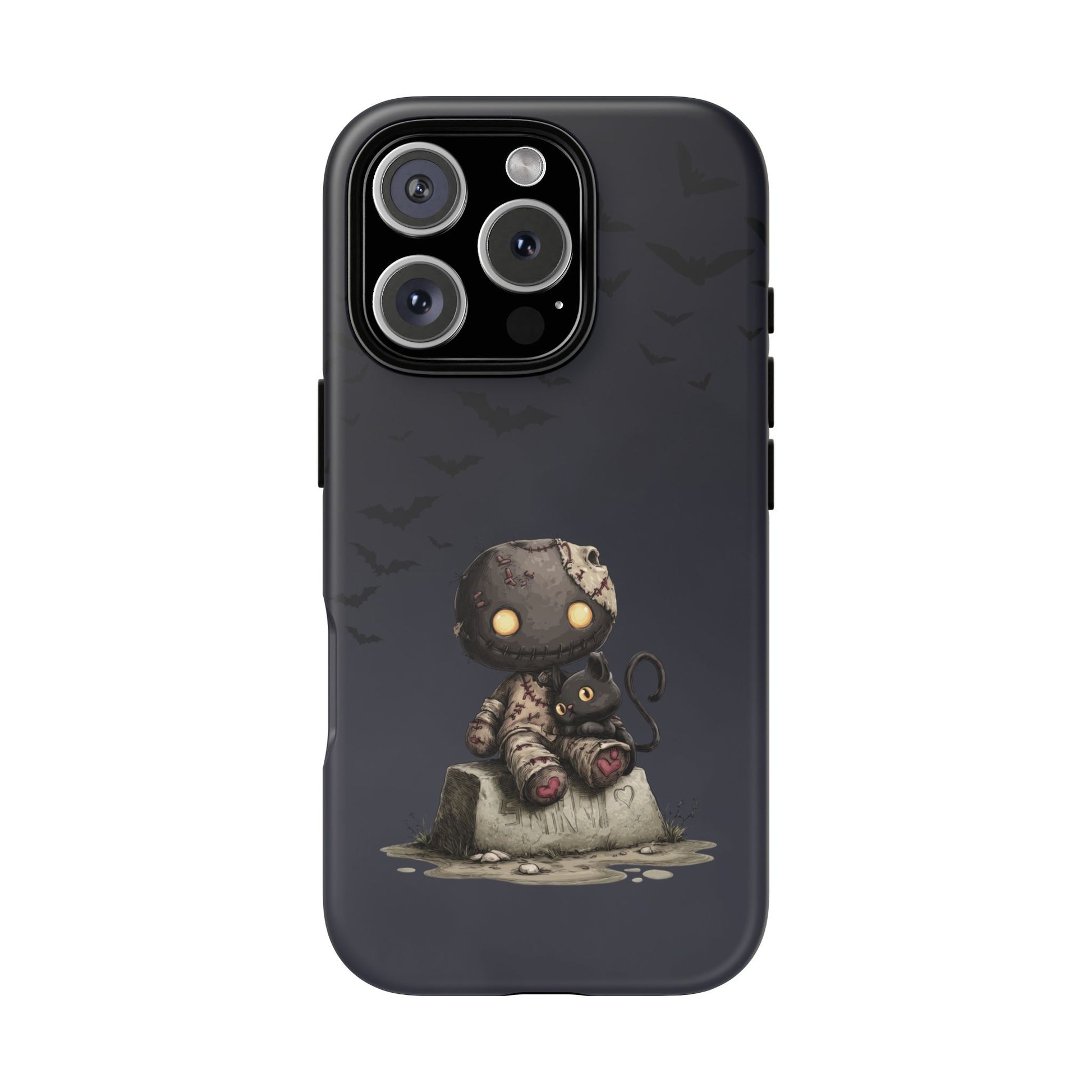 iPhone 16 Pro phone case - Black Cat and Toy
