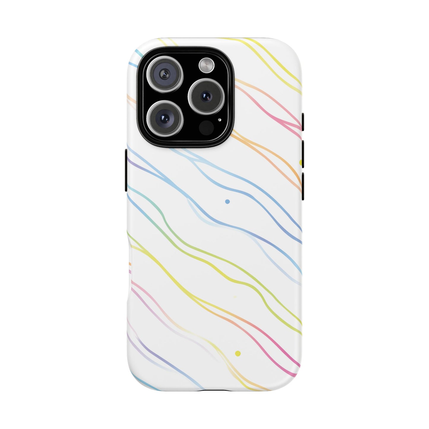 iPhone 16 Pro phone case - Colourful Curved Lines
