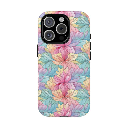 iPhone 16 Pro phone case - Colourful Flower Stained Glass