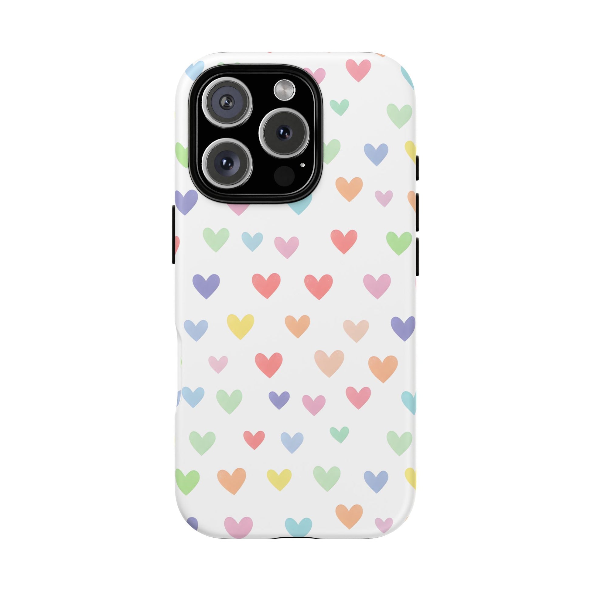 iPhone 16 Pro phone case - Pastel Heart Shapes Pattern