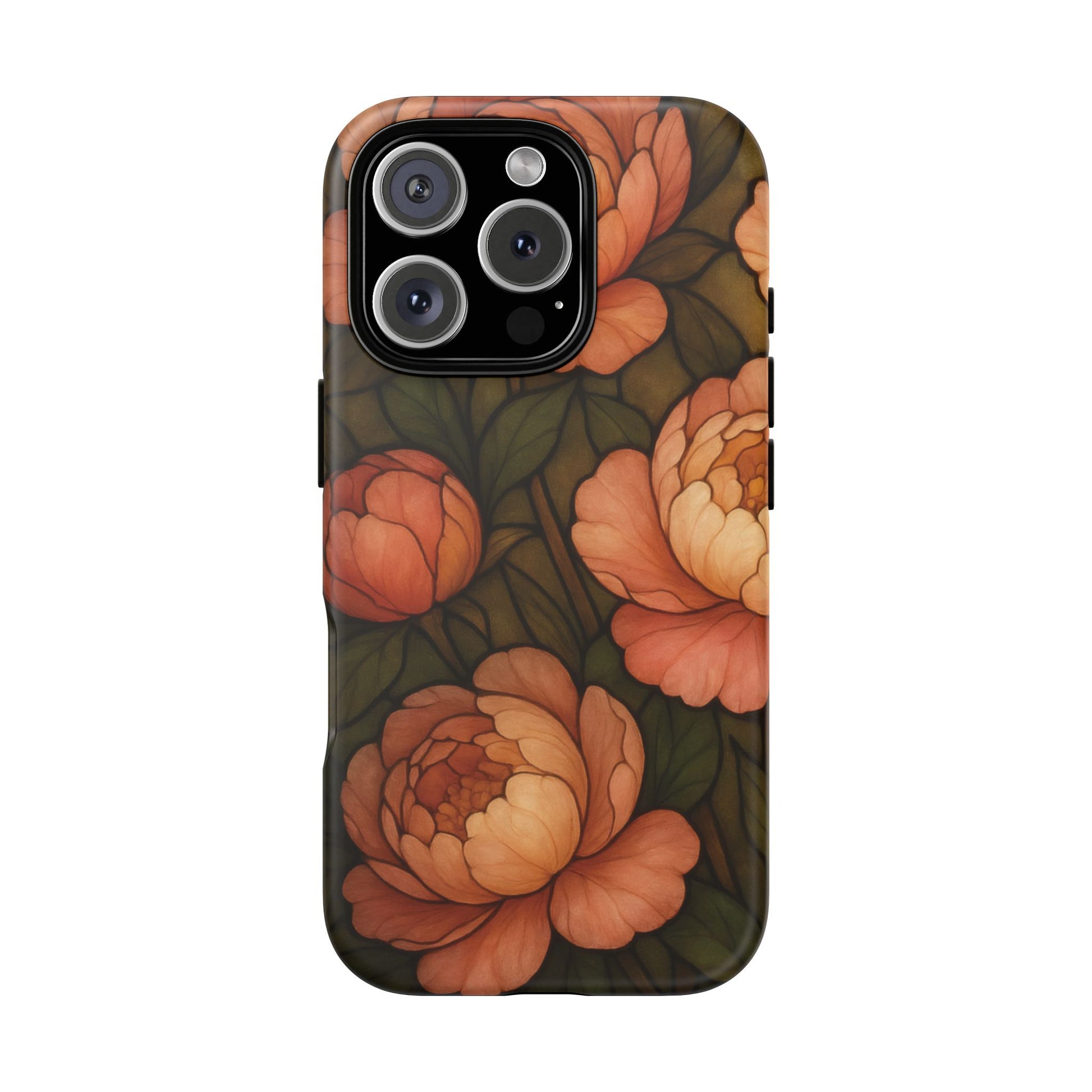 iPhone 16 Pro phone case - Peony Stained Glass