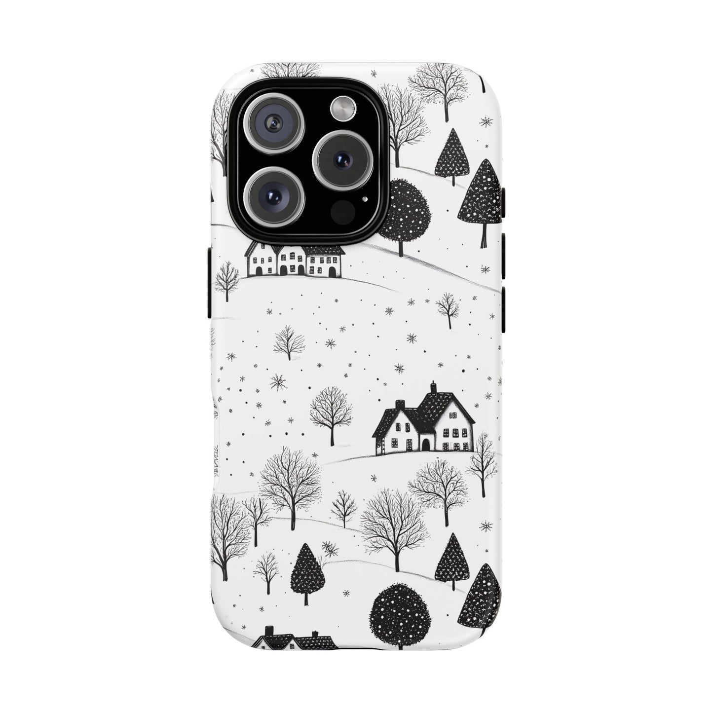 iPhone 16 Pro phone case - Snowy Village