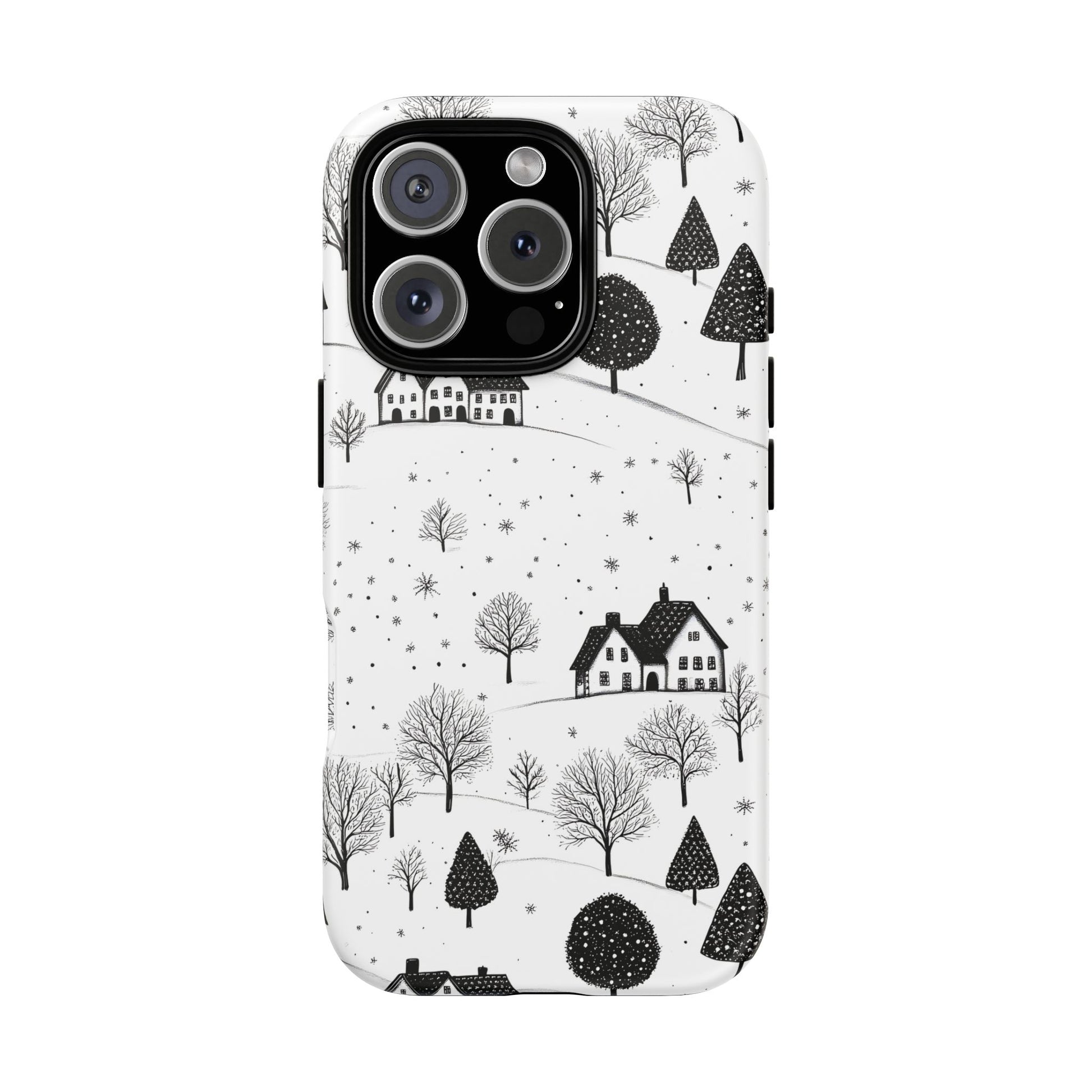 iPhone 16 Pro phone case - Snowy Village