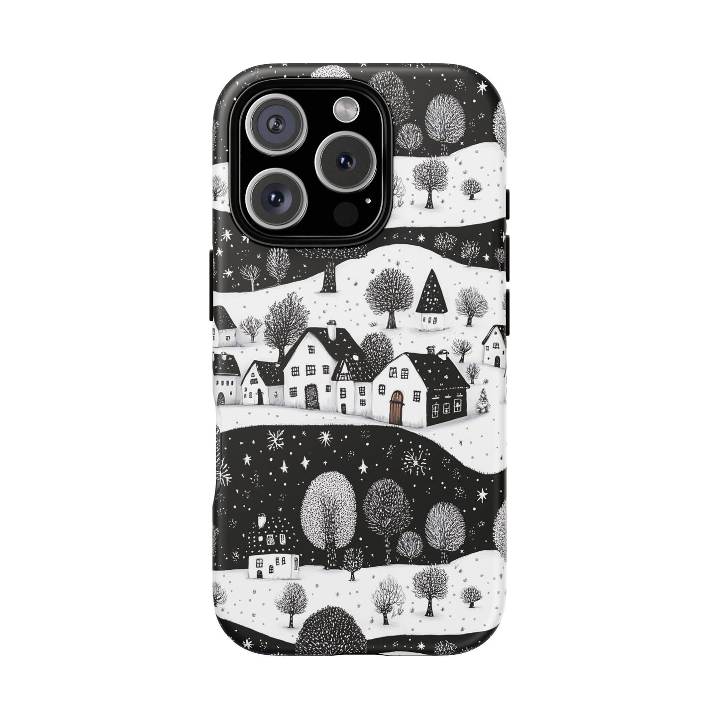 iPhone 16 Pro phone case - Winter Village Night