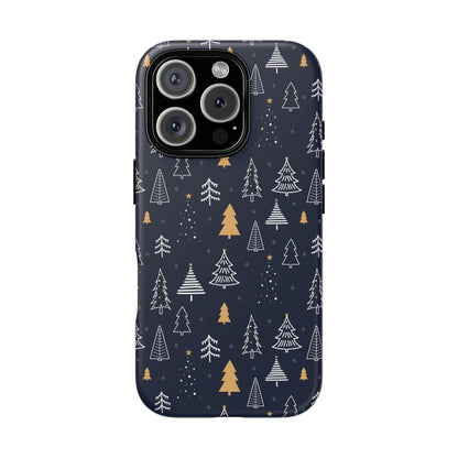 iPhone 16 Pro phone case - Winter Xmas Tree Pattern