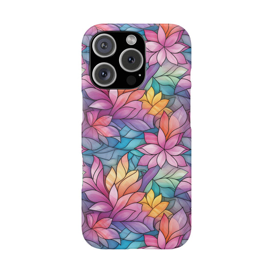 iPhone 16 Pro snap phone case - Blossom Stained Glass