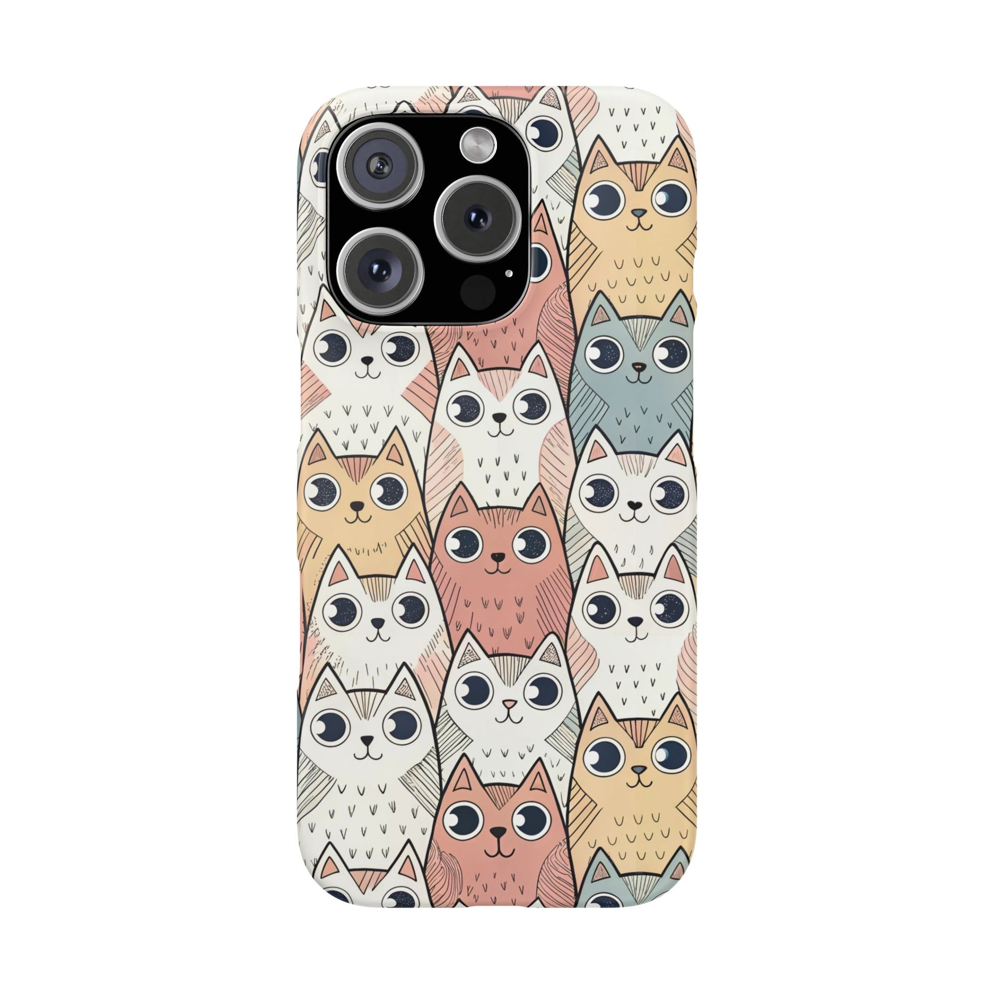 iPhone 16 Pro snap phone case - Colourful Kitties