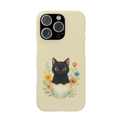 iPhone 16 Pro snap phone case - Cup Cat