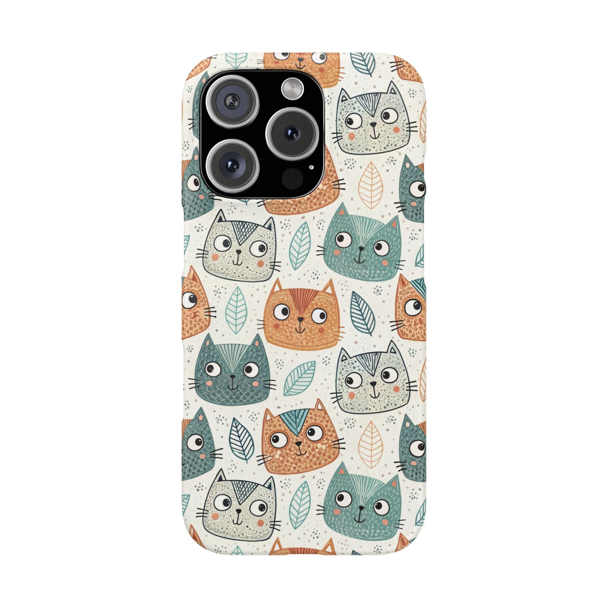 iPhone 16 Pro snap phone case - Cute Kitty Face