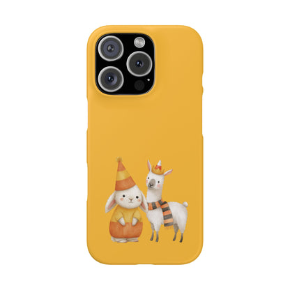 iPhone 16 Pro snap phone case - Cute Rabbit and Llama