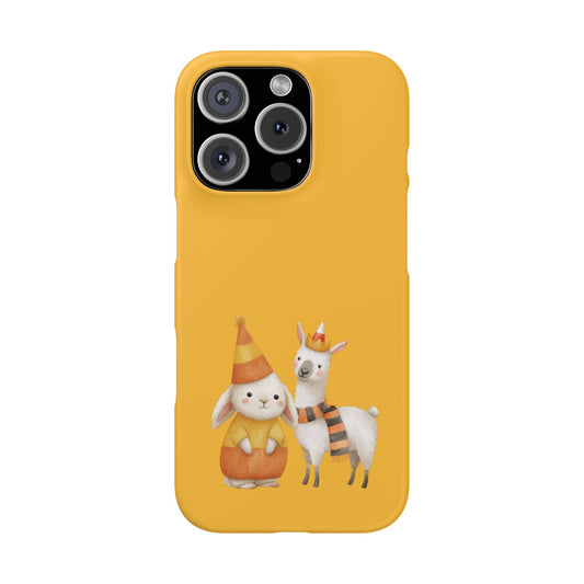 iPhone 16 Pro snap phone case - Cute Rabbit and Llama