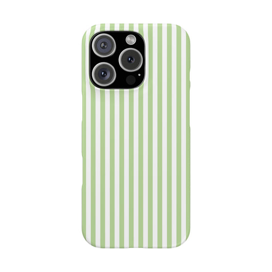 iPhone 16 Pro snap phone case - Green Stripes