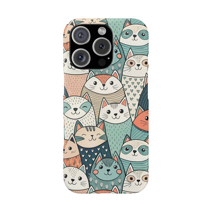 iPhone 16 Pro snap phone case - Group of Cute Animals