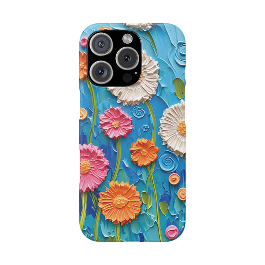 iPhone 16 Pro snap phone case - Oil Painting Flora