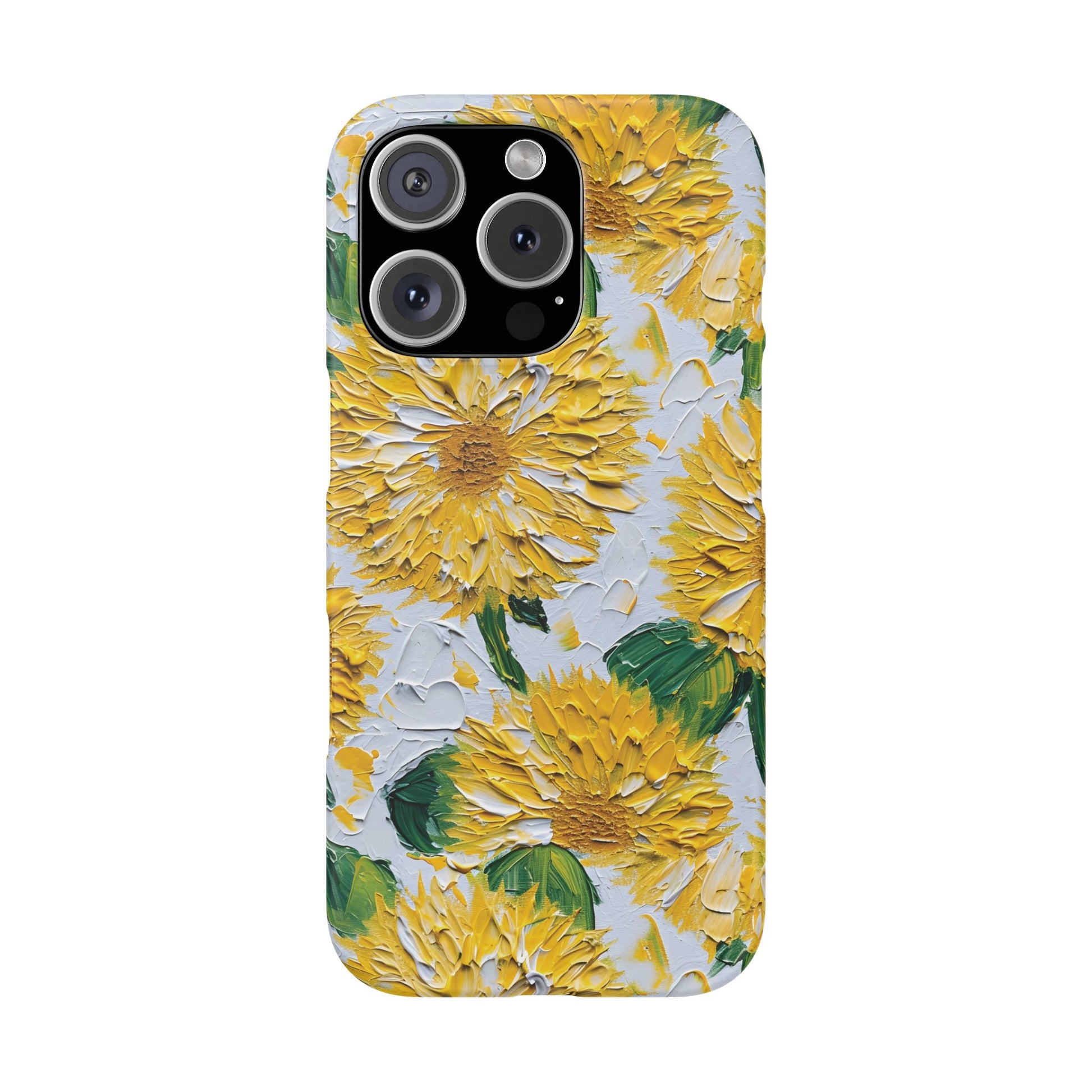 iPhone 16 Pro snap phone case - Oil Painting Sunflower