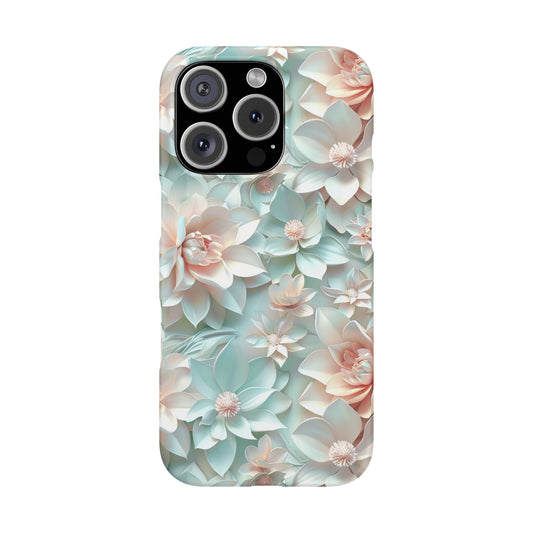iPhone 16 Pro snap phone case - Realistic Pastel Flowers