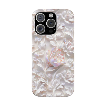 iPhone 16 Pro snap phone case - Realistic Pink Blossom