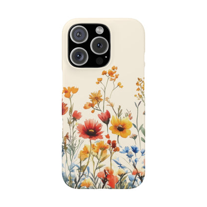 iPhone 16 Pro snap phone case - Watercolour Blossom