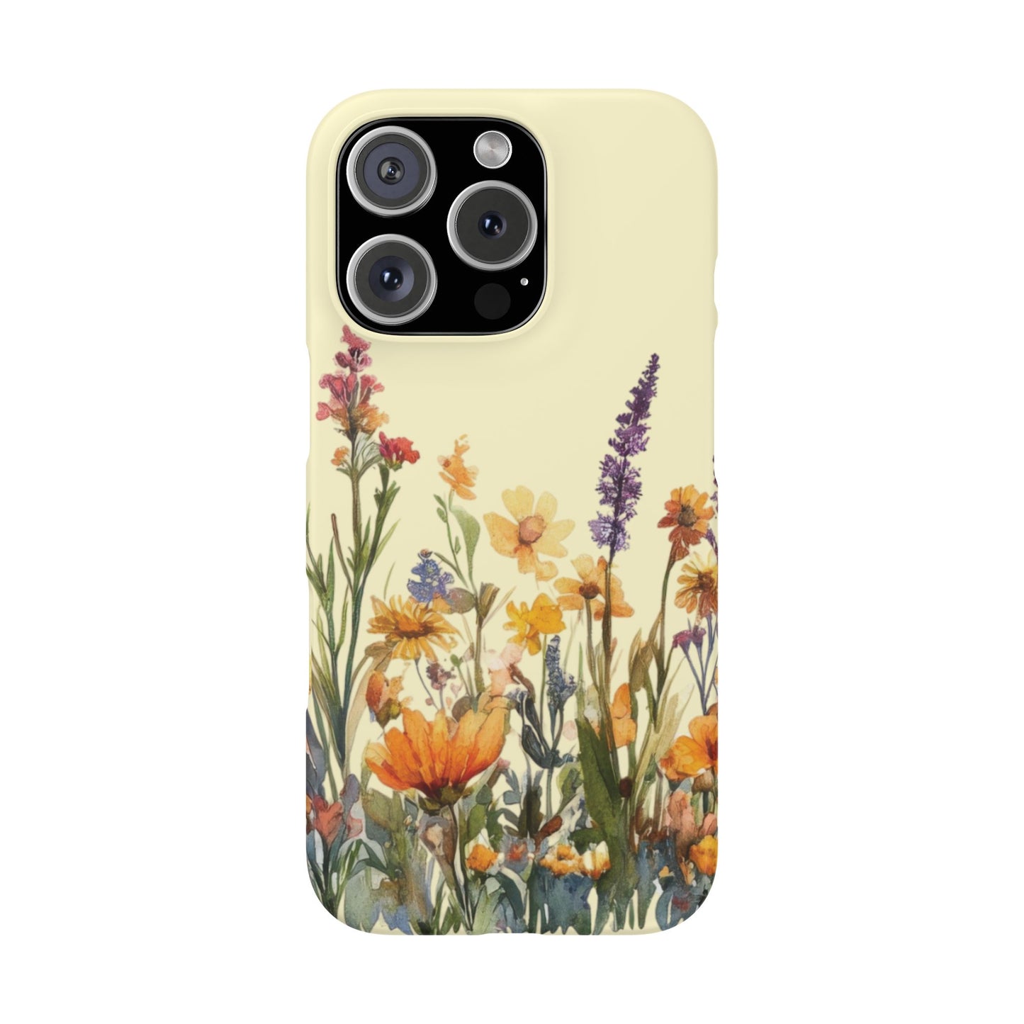iPhone 16 Pro snap phone case - Watercolour Garden Flower