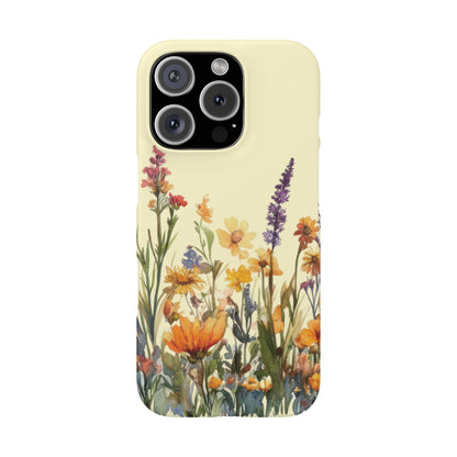 iPhone 16 Pro snap phone case - Watercolour Garden Flower