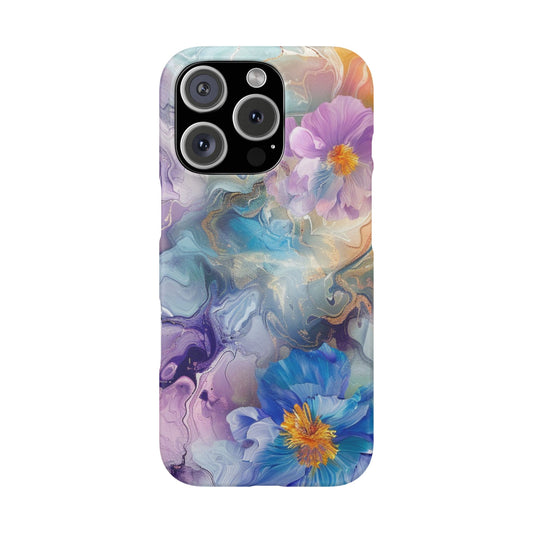 iPhone 16 Pro snap phone case - Watery Floral