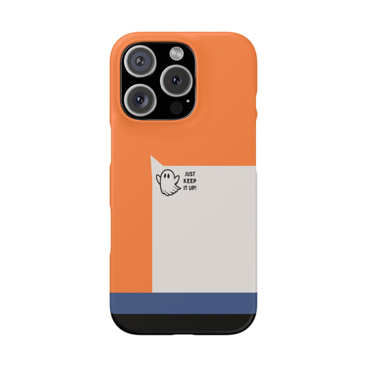 iPhone 16 Pro snap phone case - White Flying Ghost