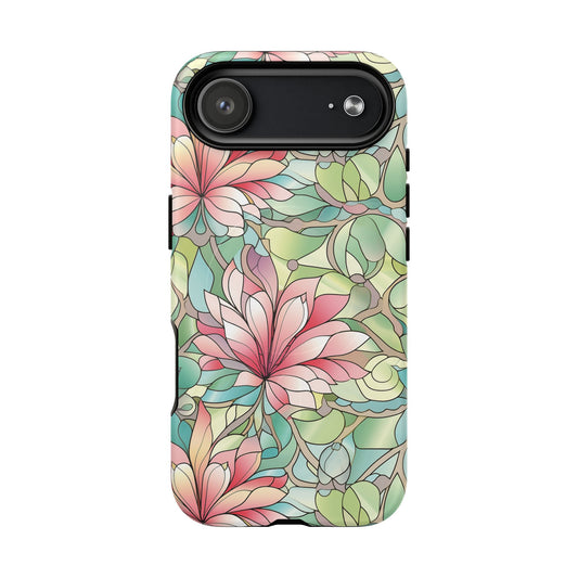 iPhone 17 Air magsafe phone case - Pastel Flower Stained Glass