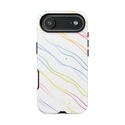 iPhone 17 Air phone case - Colourful Curved Lines