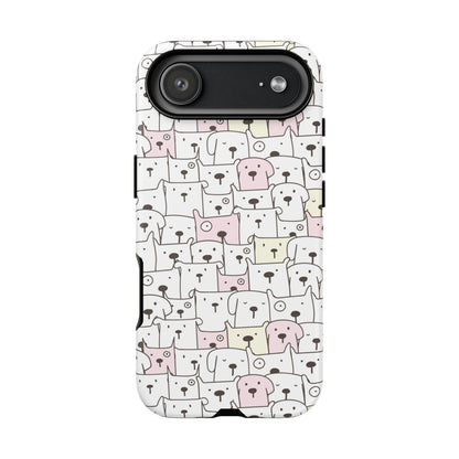 iPhone 17 Air phone case - Cute Yellow Pink Dogs Drawing