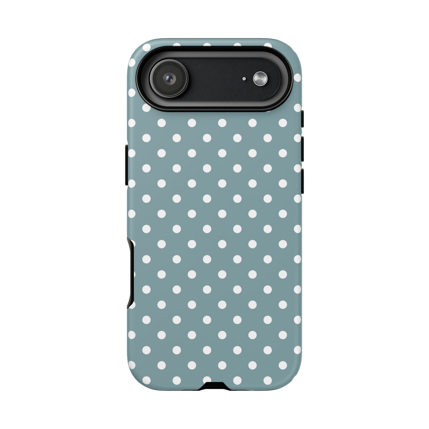 iPhone 17 Air phone case - Dusty Blue Polka