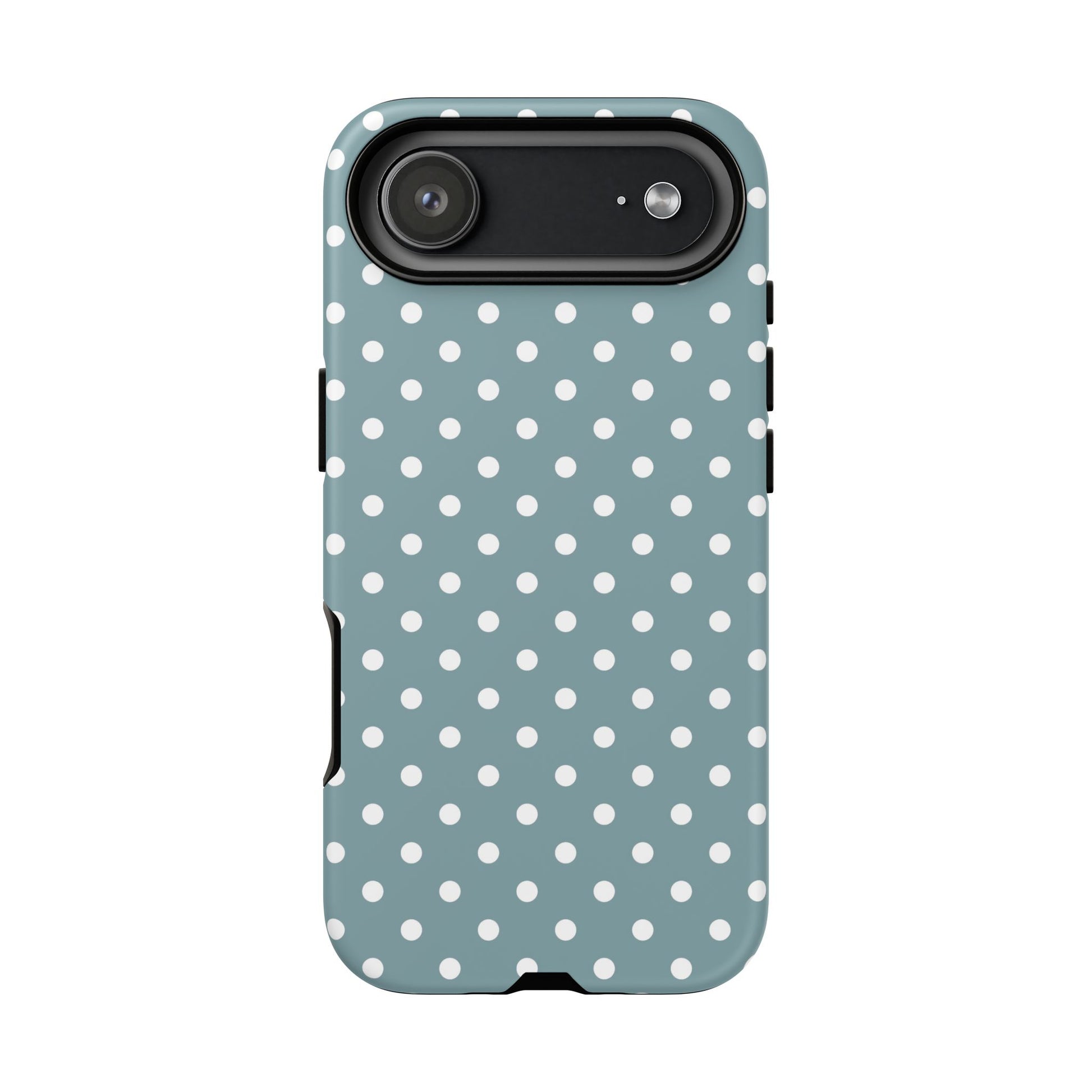 iPhone 17 Air phone case - Dusty Blue Polka
