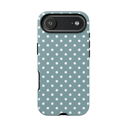 iPhone 17 Air phone case - Dusty Blue Polka