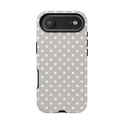 iPhone 17 Air phone case - Grey Colour Polka Dots