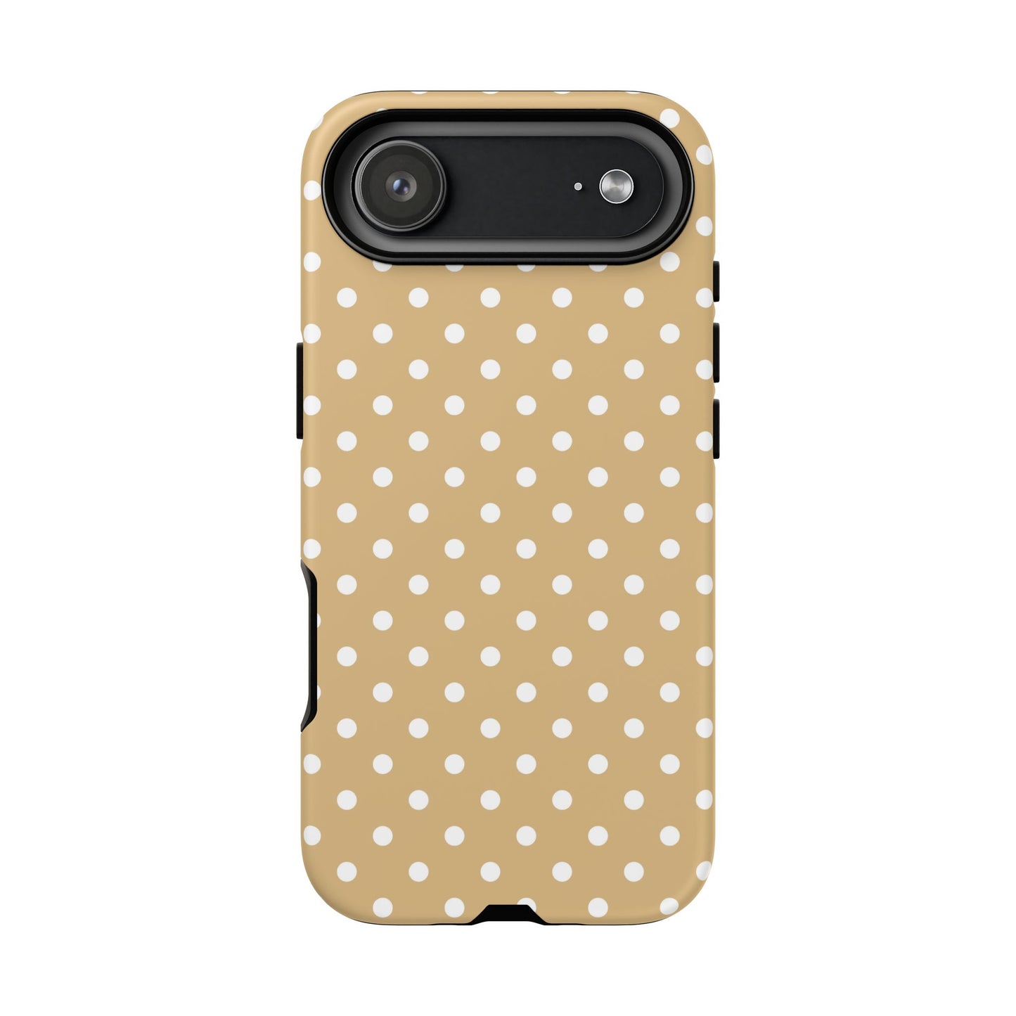 iPhone 17 Air phone case - Latte Polka Dot