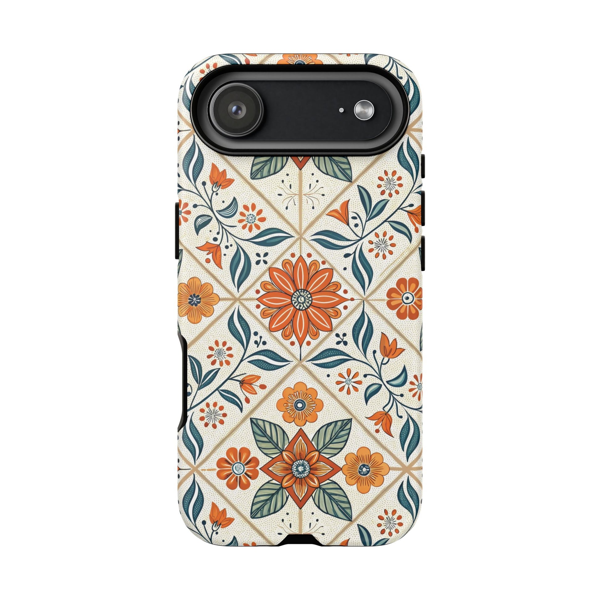 iPhone 17 Air phone case - Tiles Floral Pattern