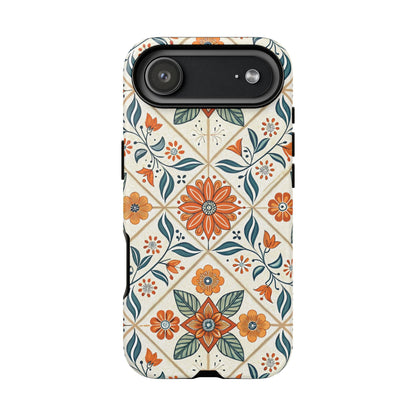 iPhone 17 Air phone case - Tiles Floral Pattern