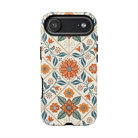 iPhone 17 Air phone case - Tiles Floral Pattern