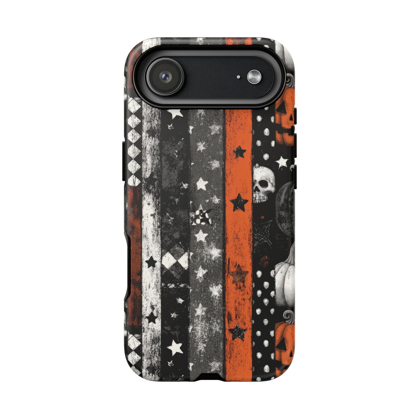 iPhone 17 Air phone case - Vintage Collage Pumpkin Skull Pattern