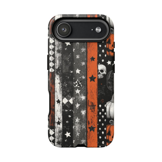 iPhone 17 Air phone case - Vintage Collage Pumpkin Skull Pattern
