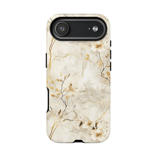 iPhone 17 Air phone case - White Flora Marble