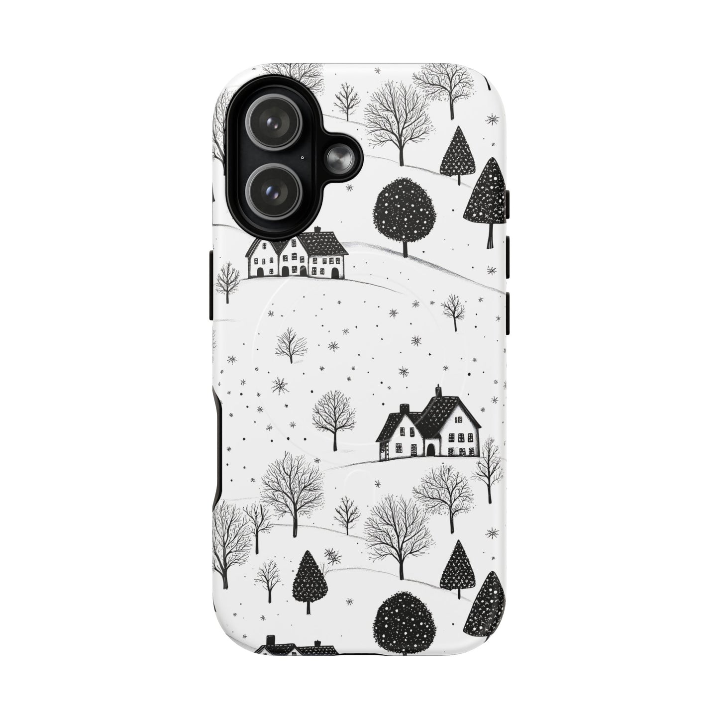 iPhone 17 magsafe phone case - Snowy Village