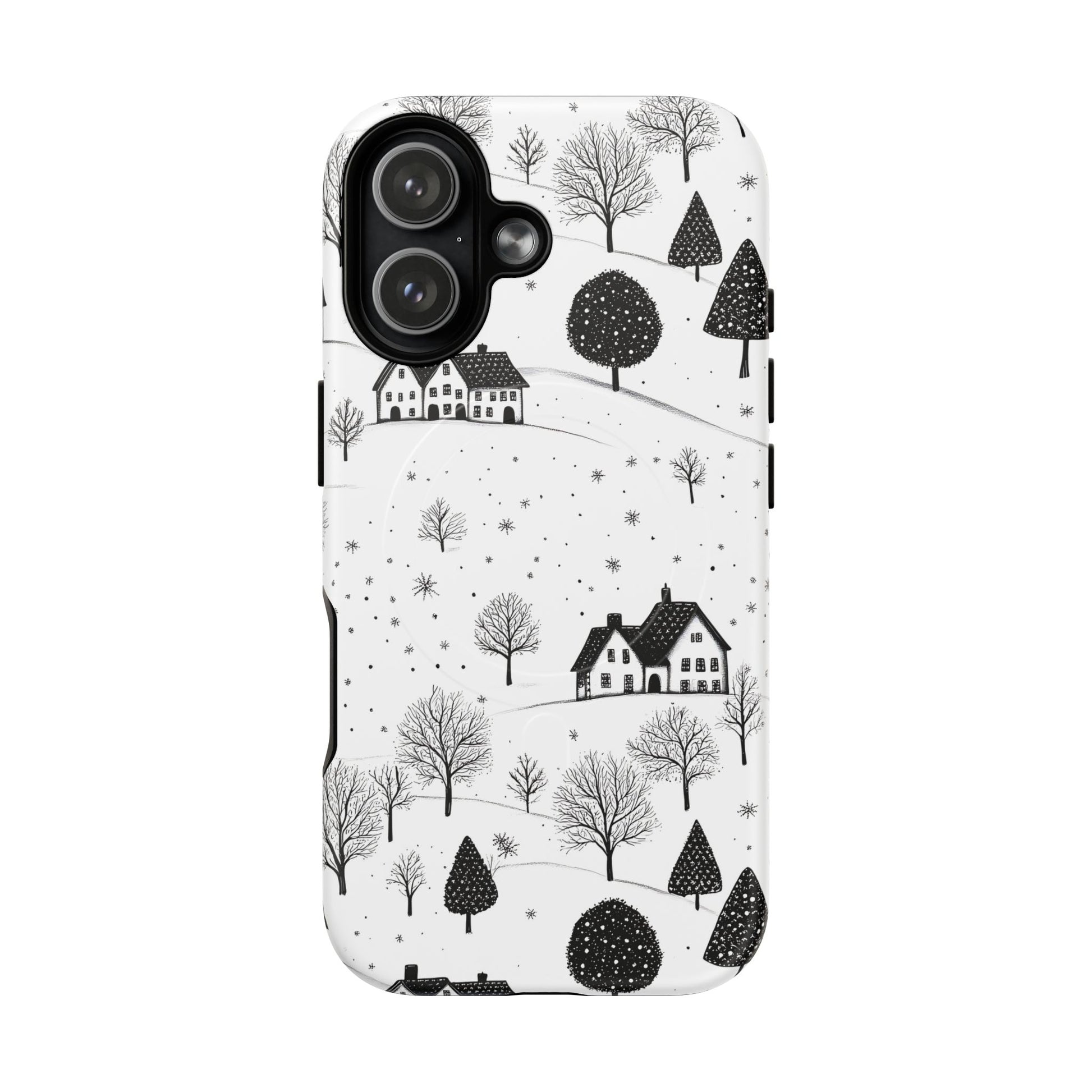 iPhone 17 magsafe phone case - Snowy Village