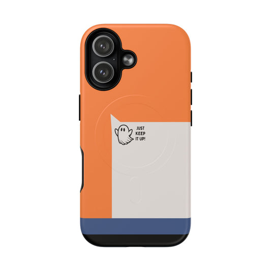 Matte finish on the White Flying Ghost magnetic case highlighting the scratch resistant surface