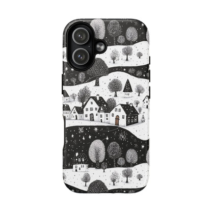 iPhone 17 magsafe phone case - Winter Village Night