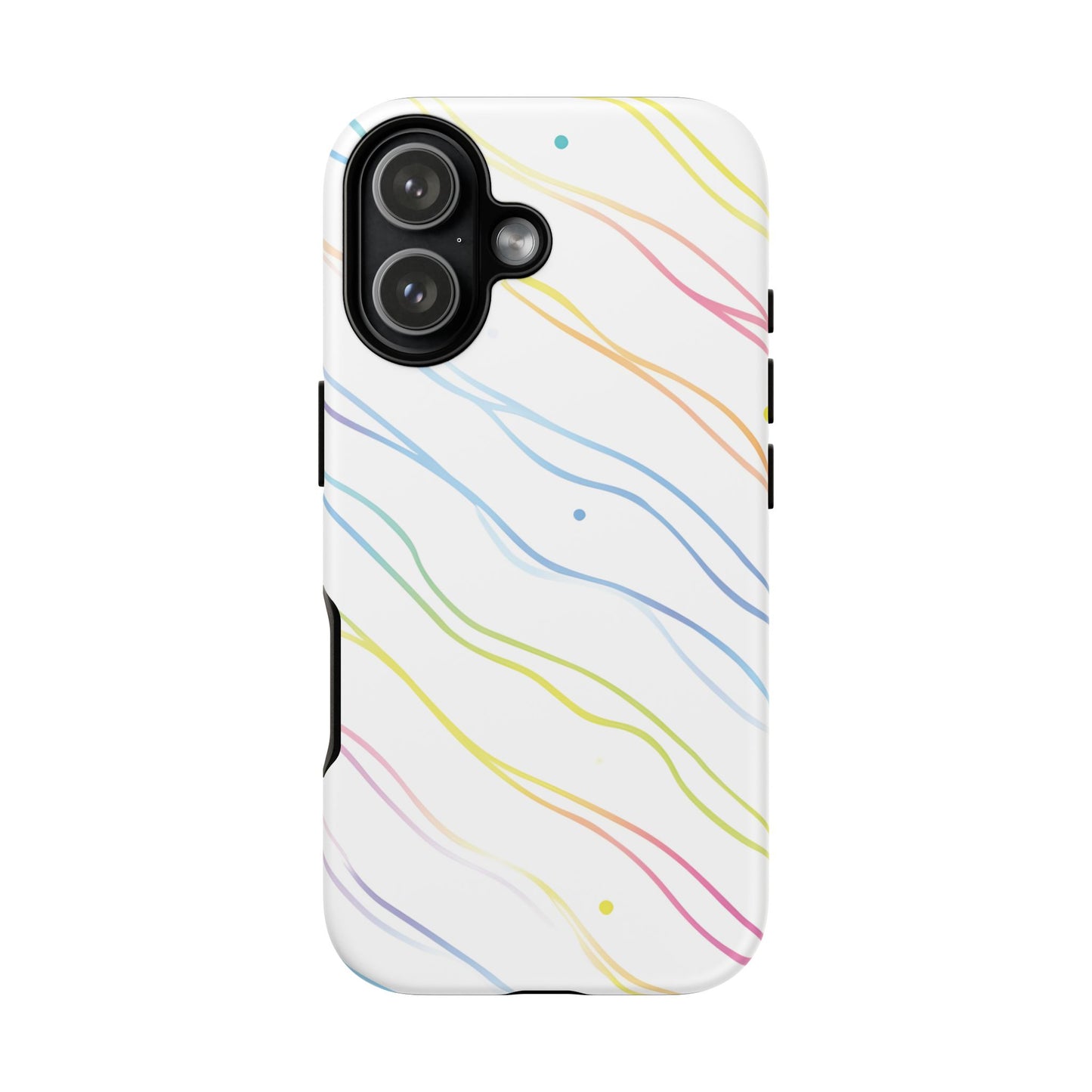 iPhone 17 phone case - Colourful Curved Lines