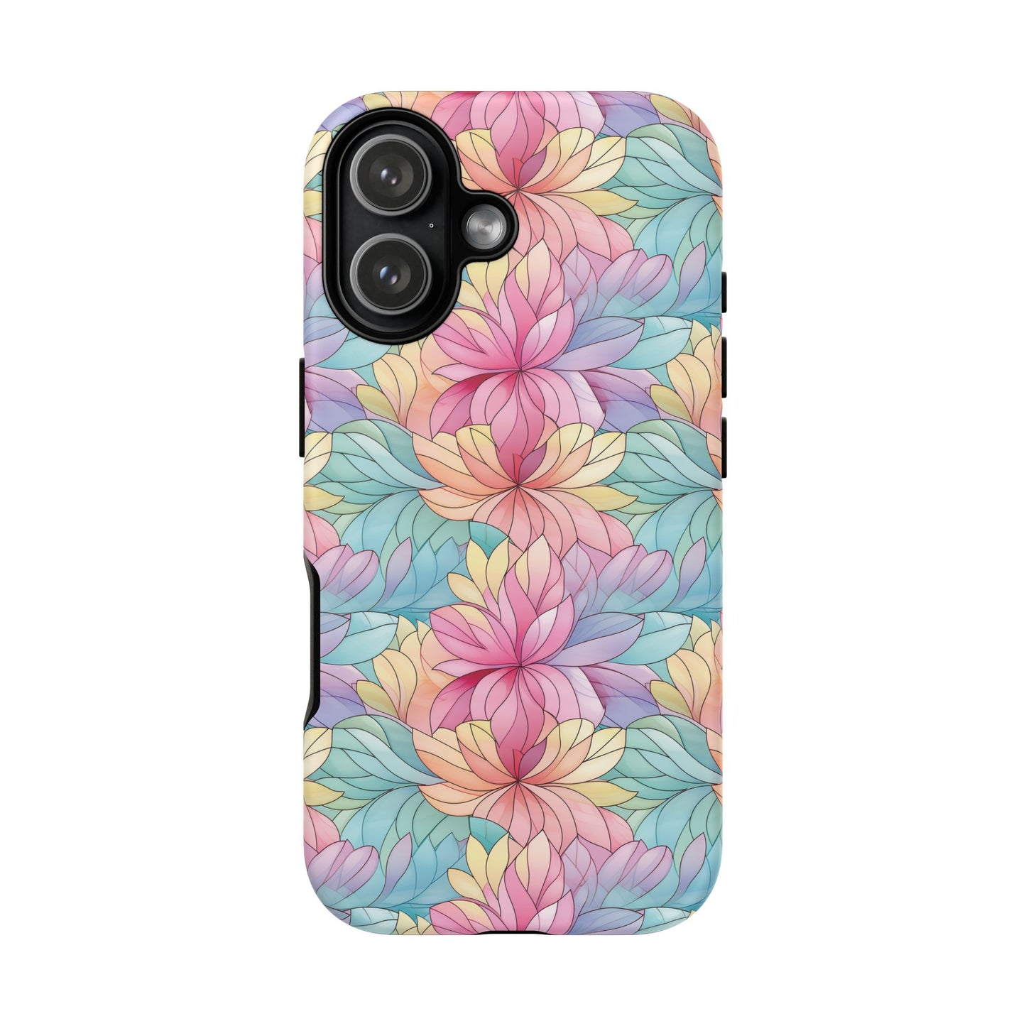 iPhone 17 phone case - Colourful Flower Stained Glass