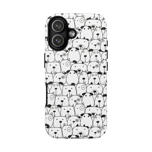 Barky Paw animal tough case in matte finish with lines drawn dog group