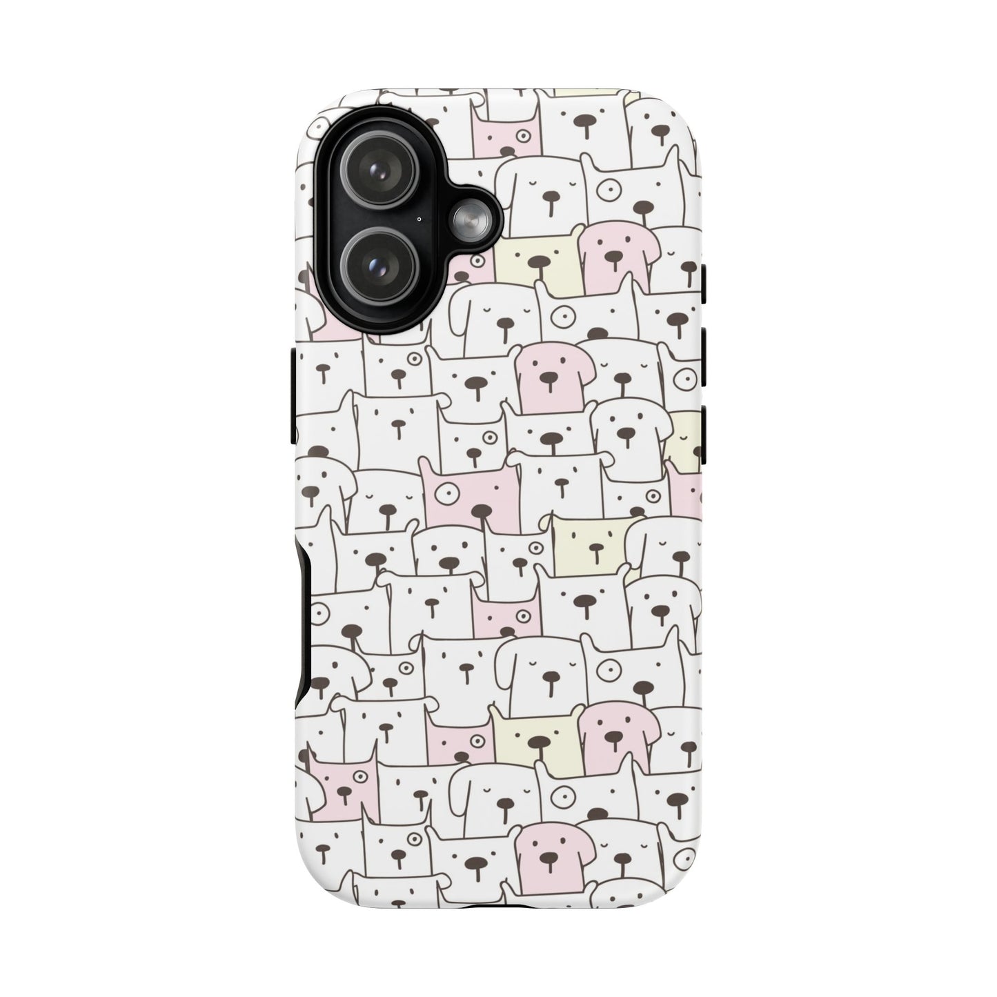 iPhone 17 phone case - Cute Yellow Pink Dogs Drawing