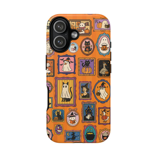 Halloween Haunted tough case in matte finish with framed spooky character art for iPhone 17